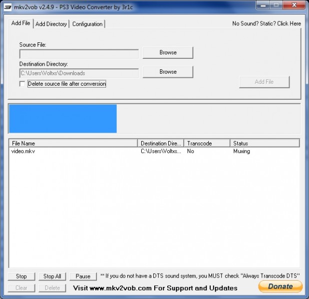 mkv2vob add file muxing progress bar