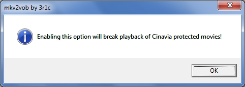 mkv2vob cinavia